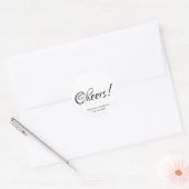 Aangepaste Cheers Weddenschap-cadeaubonstickers Ronde Sticker (Envelop)
