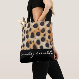 Aangepaste Cheetah Pattern-Canvas tas