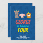 Aangepaste Cheetah-Zee aapse Cartoon Kaart (Voorkant / Achterkant)