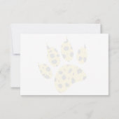 Aangepaste cheetapootafdruk met monogram en lijnen bedankkaart (Achterkant)
