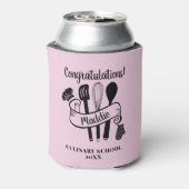 Aangepaste chef afstudeerfeestje blikjeskoeler (Blikje Achterkant)