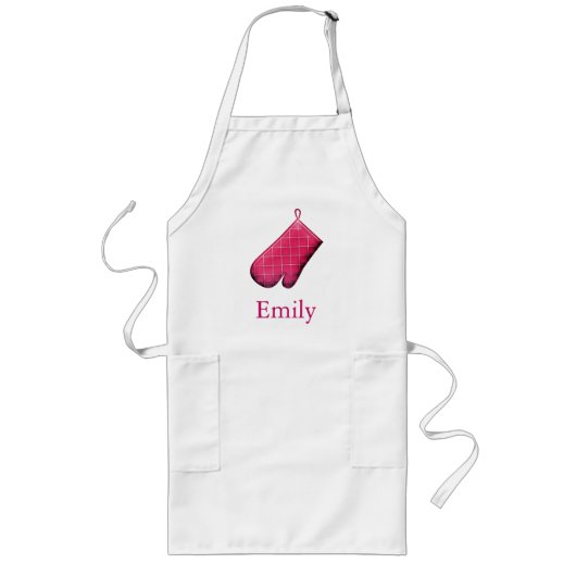 Aangepaste Chef Bakery Lang Schort (Voorkant)