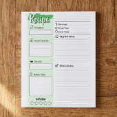 Aangepaste Chef Basis Recept Pagina's Notitieblok