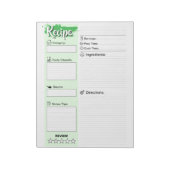 Aangepaste Chef Basis Recept Pagina's Notitieblok (Linkerzijde)