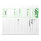 Aangepaste Chef Basis Recept Pagina's Notitieblok (Voorkant)