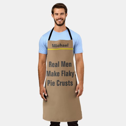 Aangepaste Chef-naam Aangepaste Real Mannen Memake Schort (Gedragen)