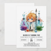 Aangepaste Chemie Mystery Scientist Verjaardag Kaart (Voorkant / Achterkant)