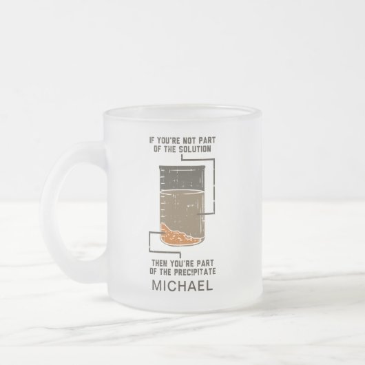 Aangepaste chemie oplossing neerslag Lab Tech Gag Matglas Koffiemok (Links)