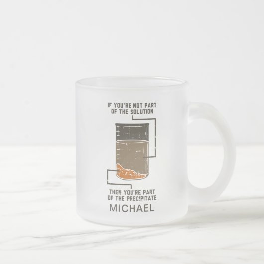 Aangepaste chemie oplossing neerslag Lab Tech Gag Matglas Koffiemok (Rechts)