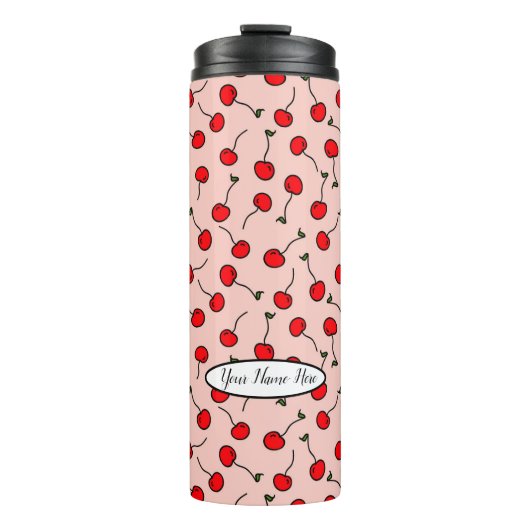 Aangepaste Cherries Jubilee Thermal Tumbler Thermosbeker (Voorkant)