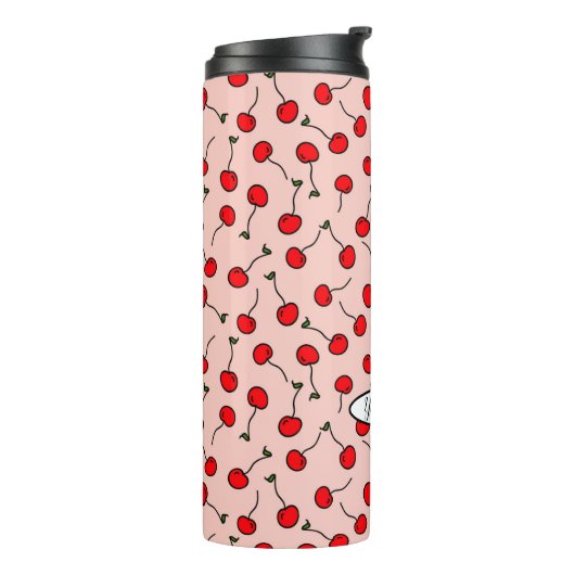 Aangepaste Cherries Jubilee Thermal Tumbler Thermosbeker (Gedraaid links)