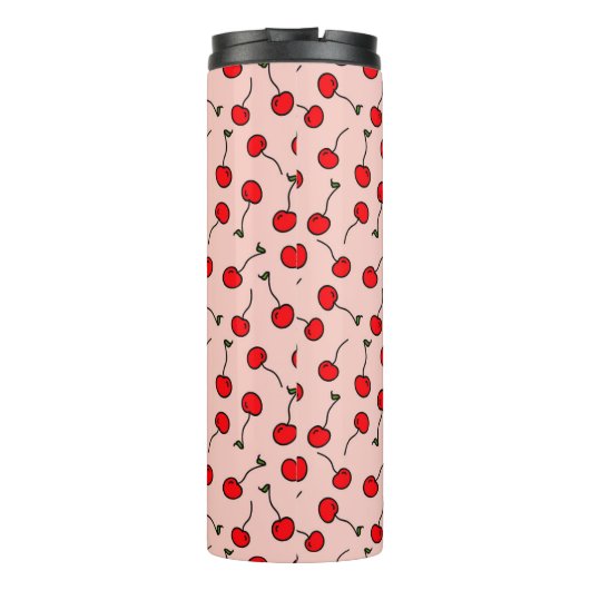 Aangepaste Cherries Jubilee Thermal Tumbler Thermosbeker (Achterkant)