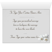 Aangepaste Cherry Blossom Card Weddencard (Binenzijde Horizontaal (Onderkant))