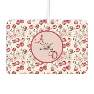 Aangepaste Cherry Blossom Roze Golf Monogram Luchtverfrisser