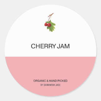 Aangepaste Cherry Jam & Preserve Jar Labels voor P