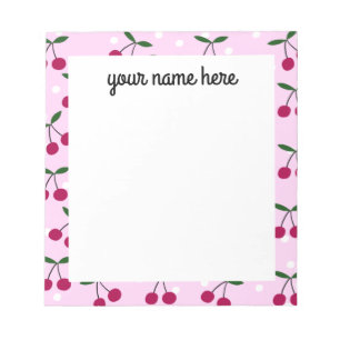 Aangepaste Cherry-laptop Notitieblok