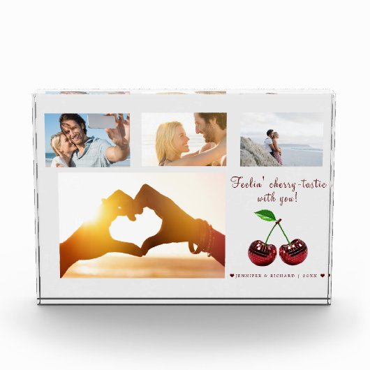 Aangepaste Cherry Love Photo Block Fotoblokken (Voorkant)