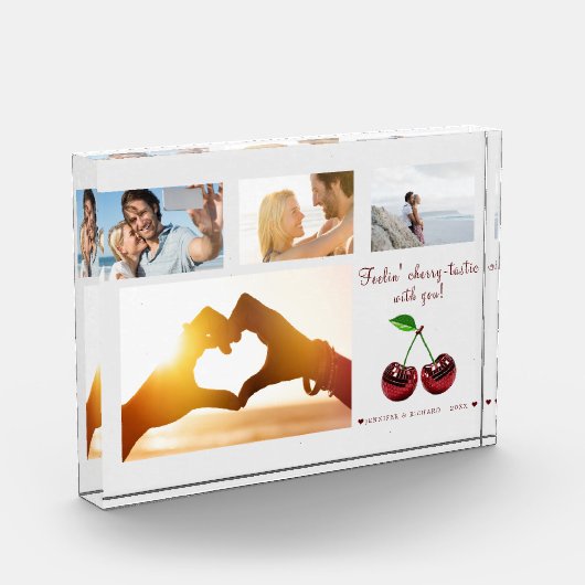 Aangepaste Cherry Love Photo Block Fotoblokken (Links)