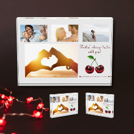 Aangepaste Cherry Love Photo Block Fotoblokken
