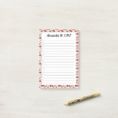 Aangepaste Cherry Pharmacy Tech Check List Plaats  Post-it® Notes (Op bureau)
