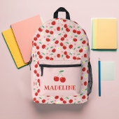 Aangepaste Cherry Pink Girls Bedrukte Rugzak