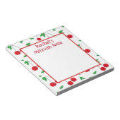 Aangepaste Cherry Print Meisje Mitzvah Notes Notit Notitieblok (Schuin)