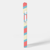 Aangepaste Chevron Monogram Pastel Sinaasappel Bei Case-Mate iPhone Case (Achterkant / Links)