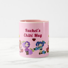 Aangepaste Chibi Fruit Characters Mok