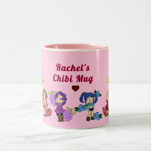 Aangepaste Chibi Fruit Characters Mok