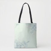 Aangepaste Chic Bloemig Tote Bag (Voorkant)