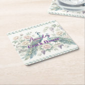 Aangepaste Chic Chinoiserie Pauw Mahjong Kartonnen Onderzetters (Schuin)