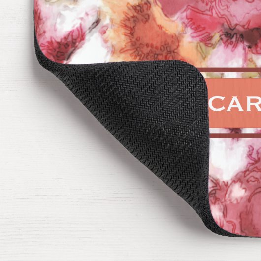 Aangepaste chic Flowers Pattern Waterverf Painting Muismat (Hoek)