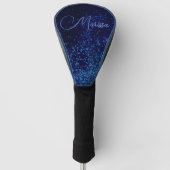 Aangepaste Chic Midnite Blue Confetti Golfheadcover (Voorkant)