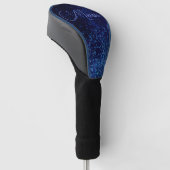 Aangepaste Chic Midnite Blue Confetti Golfheadcover (Schuin)