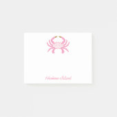 Aangepaste Chic Roze Krab | Kust Kleefbriefjes Post-it® Notes (Voorkant)