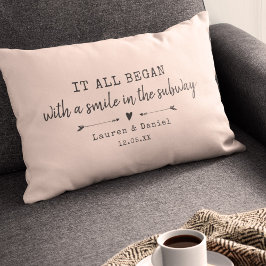 Aangepaste Chic Roze Waar Het Alles Begon Valentij Kussen
