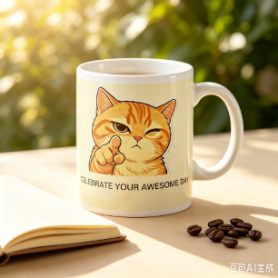 Aangepaste chic Sassy Oranje Kat Kop