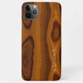 Aangepaste Chic Stijlvolle Retro Houtnerf Patroon Case-Mate iPhone Case (Achterkant)