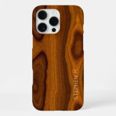 Aangepaste Chic Stijlvolle Retro Houtnerf Patroon iPhone Hoesje (Achterkant)