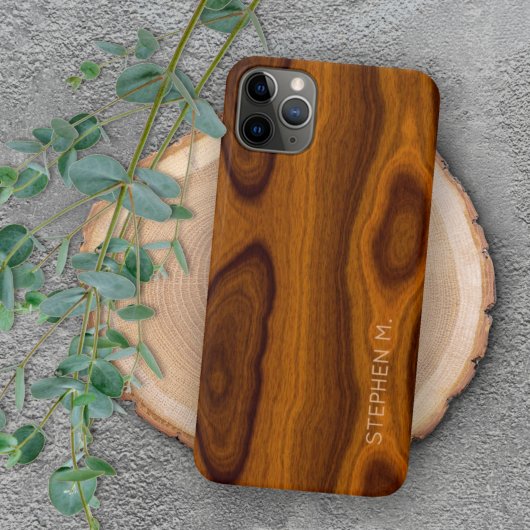 Aangepaste Chic Stijlvolle Retro Houtnerf Patroon iPhone Hoesje