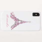Aangepaste Chic Waterverf Eiffeltoren Parijs Frank Case-Mate iPhone Case (Achterkant (horizontaal))