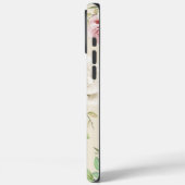 Aangepaste Chic Wit Roze Rozen Groene Bladeren Blo Case-Mate iPhone Case (Achterkant / Links)