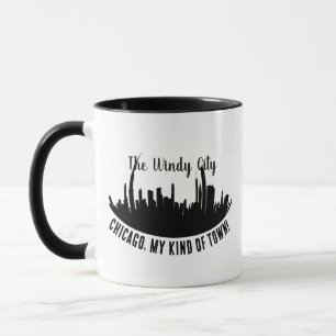 Aangepaste Chicago City Skyline Silhouette Boat Vo Mok