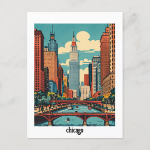 Aangepaste Chicago Illinois Briefkaart