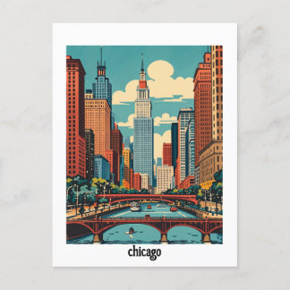 Aangepaste Chicago Illinois Briefkaart