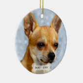 Aangepaste Chihuahua-hondsfoto Keramisch Ornament (Rechts)