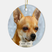 Aangepaste Chihuahua-hondsfoto Keramisch Ornament (Links)