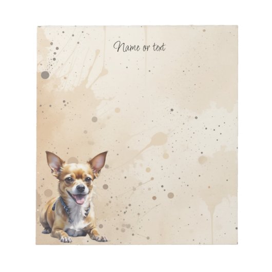 Aangepaste Chihuahua Huisdier Hond Dier Notitieblok (Voorkant)
