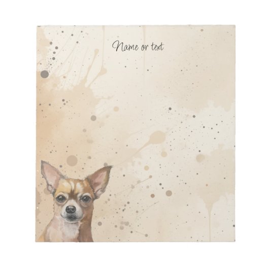 Aangepaste Chihuahua Huisdier Hond Dier Notitieblok (Voorkant)