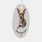 Aangepaste Chihuahua huisdier hond dier ornament (Voorkant Rechts)